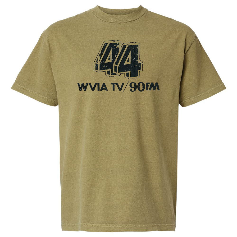 WVIA Retro 44 Garment-Dyed Heavyweight Tee (S, Faded Army)