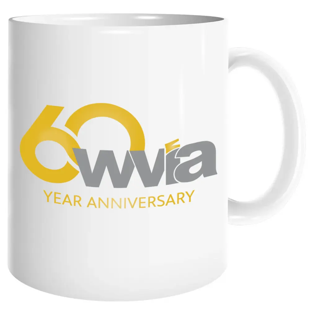 WVIA 60 Year Anniversary Logo Mug