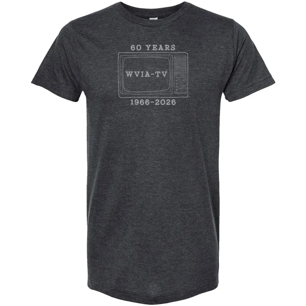 [202-S-Heather Graphite] WVIA Retro TV T-Shirt (S)