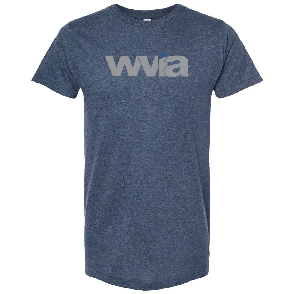 [202-S-HeatherDenim] WVIA Logo T-Shirt (Heather Denim, S)