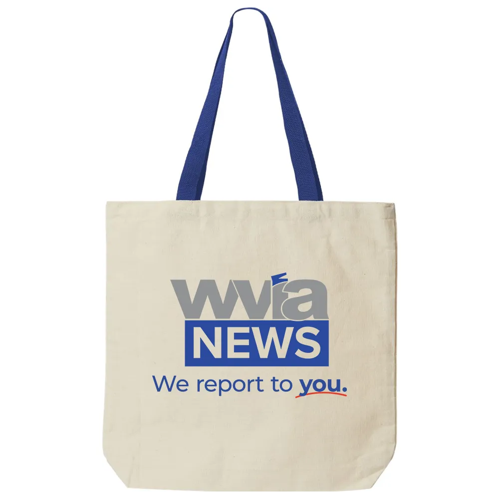 [Q4400-Natural/Royal] WVIA News Tote